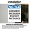 Signmission Conserve The Beach Stay Off The Dunes, 10 in W x Rectangle, Vinyl Decal OS-2PACK-NS-D-1014-V-10792 - alternate 6